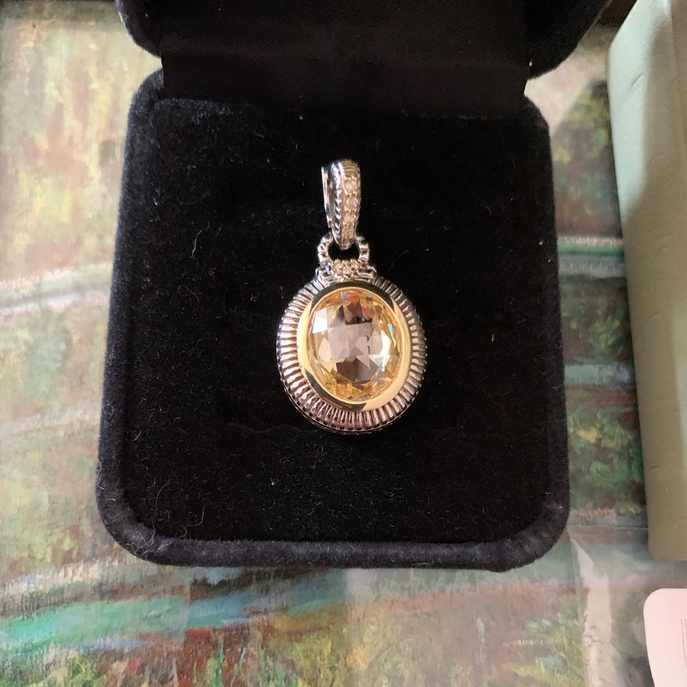 Judith Ripka 18k necklace charm